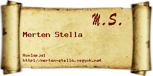 Merten Stella névjegykártya